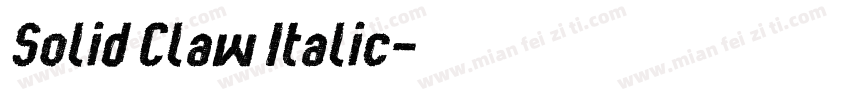 Solid Claw Italic字体转换